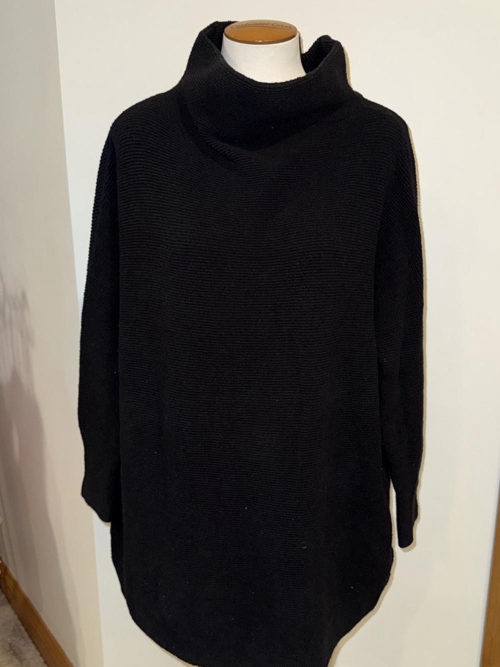 Free People Black Cowl Neck Sweater